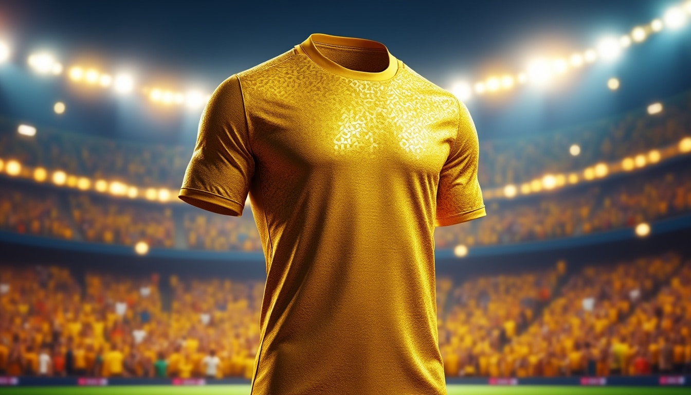 découvrez le tout nouveau maillot doré, le quatrième modèle tant attendu, désormais en vente ! ne manquez pas l'occasion de vous démarquer avec ce vêtement unique alliant style et élégance.
