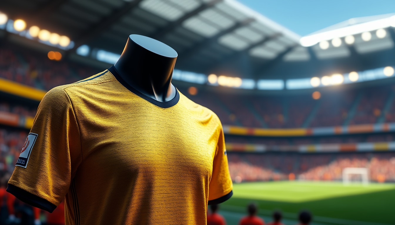 découvrez le tout nouveau maillot doré, quatrième modèle tant attendu, désormais disponible à la vente ! ne manquez pas l'occasion d'ajouter cette pièce unique à votre collection. style et élégance garantis !